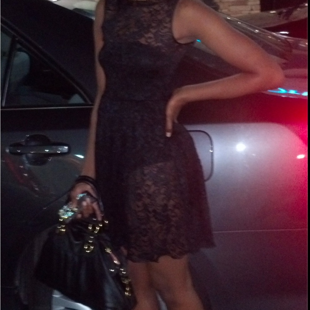 American Apparel Black sheer dress